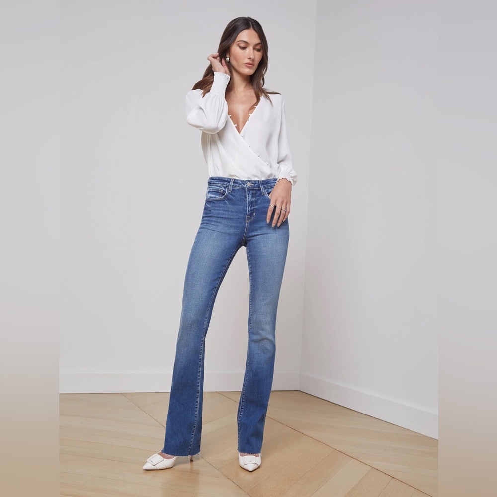 NWT L’Agence Ruth Straight-Leg Jean in Cambridge Size 32